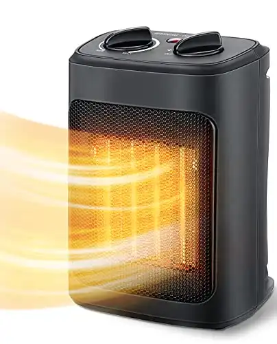Space Heater, 1500W Electric Heaters Indoor Portable with Thermostat