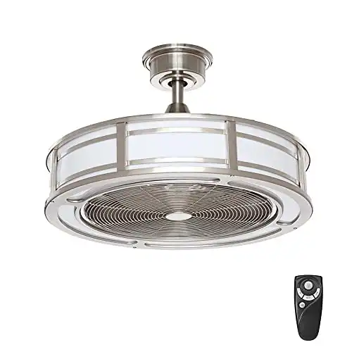 Brushed Nickel Ceiling Fan with Light