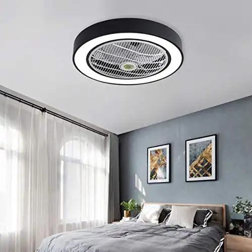 Jinweite Ceiling Fan with Light, 22 inches LED Remote Control