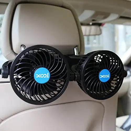 XOOL Car Fan, Electric Car Fans for Rear Seat Passenger