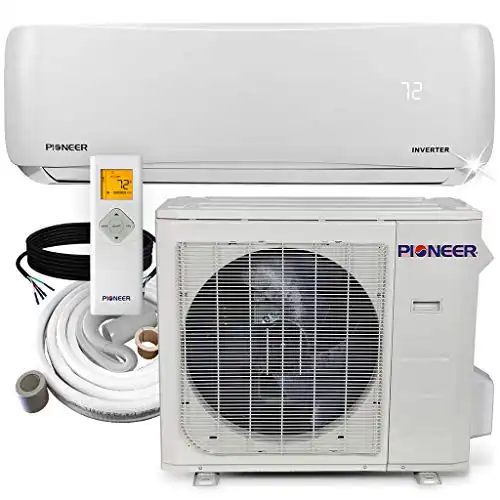 Pioneer Air Conditioner WYS024G-19 Wall Mount Ductless Inverter+ Mini Split Heat Pump, 24000 BTU-208/230V