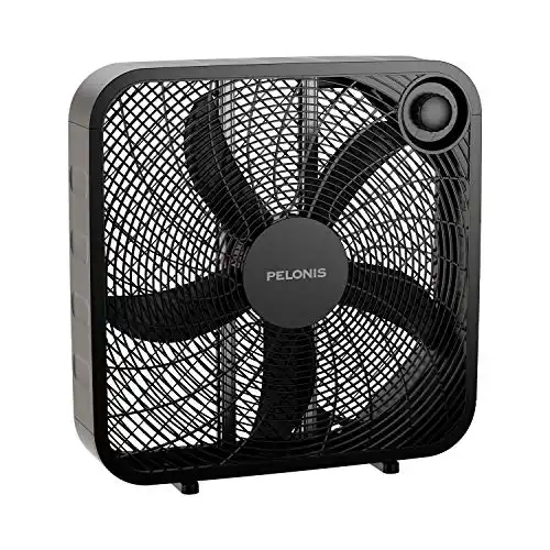 PELONIS 3-Speed Box Fan For Full-Force Circulation