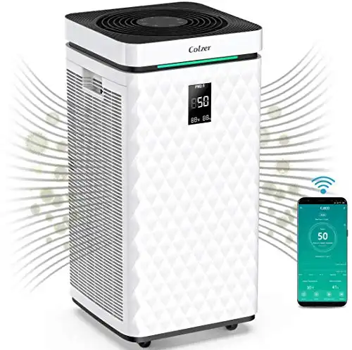 COLZER 3500 Sq Ft WiFi Smart Air Purifiers for Home Large Room with Dual H13 HEPA
