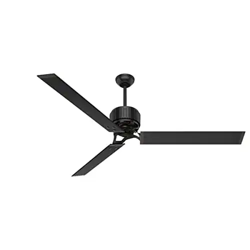 Hunter Fan Company, 59136, 72 inch HFC Matte Black Indoor/Outdoor Ceiling Fan