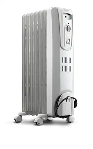 DeLonghi Oil-Filled Radiator Space Heater, Full Room Quiet 1500W