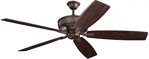 Kichler Monarch 70″ Ceiling Fan in Dark Bronze, 5-Blade Living Room or Bedroom Fan
