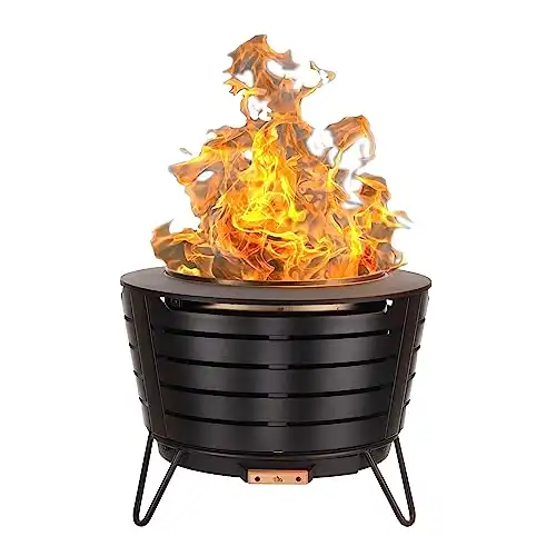 TIKI Brand Smokeless Patio Fire Pit, Wood Burning Outdoor Fire Pit