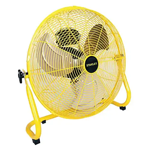 Stanley 20″ Industrial High Velocity Floor Fan with 3 Speed Settings