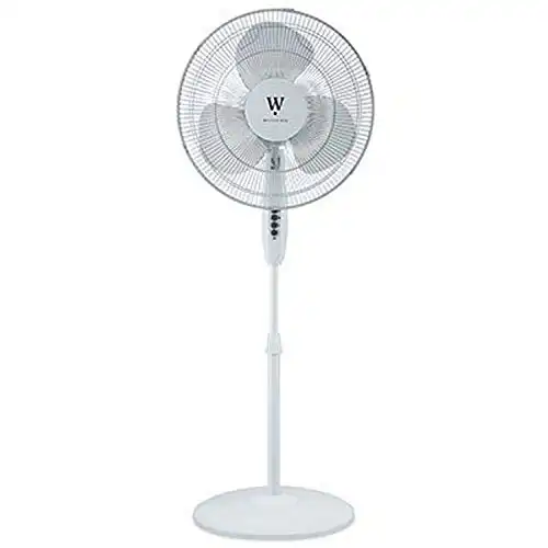 HomePointe FS40-19MW 16 Inch White Stand Fan