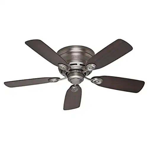 Hunter Fan Company 51060 Hunter Indoor Low Profile IV Ceiling Fan with Pull Chain Control, 42", Antique Pewter Finish