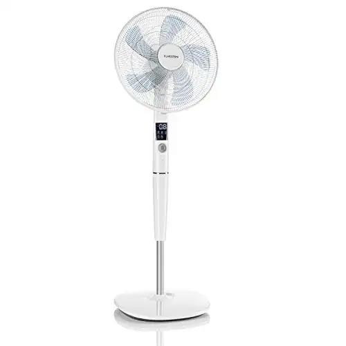 KLARSTEIN Silent Storm Pedestal Fan, Oscillating and Adjustable Height