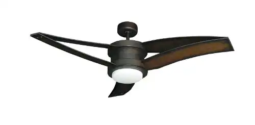 TroposAir Triton II Ceiling Fan in Oil Rubbed Bronze with 52" Distressed Walnut Blades