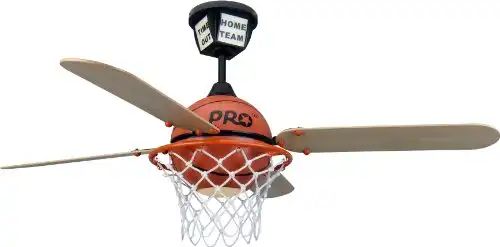 Craftmade PS52BB, Four Blade 52" Prostar Basketball Ceiling Fan With Light and Remote