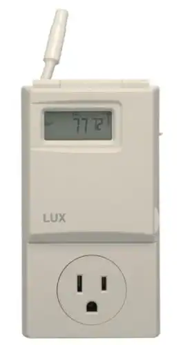 Lux WIN100 Automatic Heating & Cooling 5-2 Day Programmable Outlet Thermostat