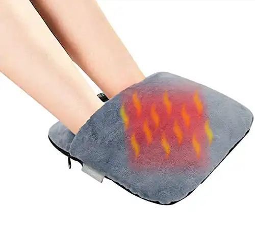 lomitech Electric Heated Foot Warmer with Massage, Vibration and Heating for Cozy Feet