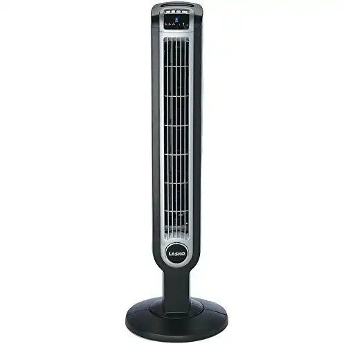 Lasko 2505 Portable Electric 36”Oscillating Tower Fan with Fresh Air Ionizer