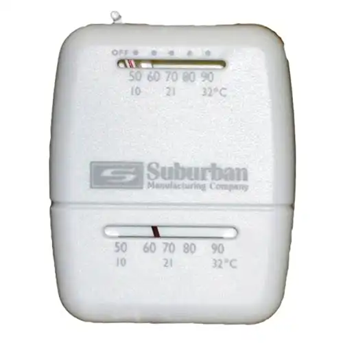 Suburban 161154 Wall Thermostat - Heat Only - White