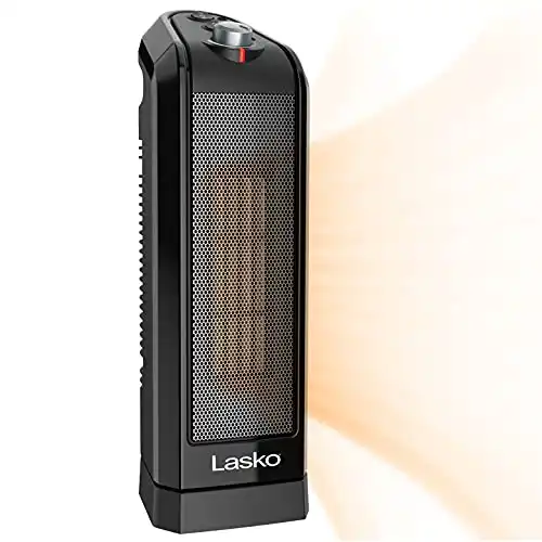 Lasko Oscillating Ceramic Space Heater for Home with Overheat Protection