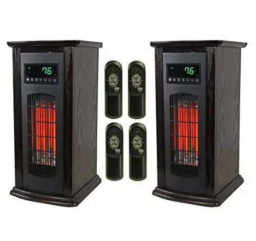 LifeSmart LifePro 1500 Watts Infrared Quartz Indoor Home Tower Space Heater