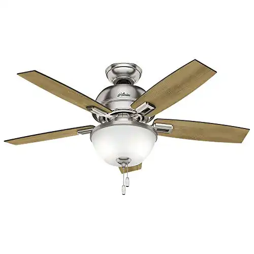Hunter Donegan Indoor Ceiling Fan with LED Light and Pull Chain Control, 44"