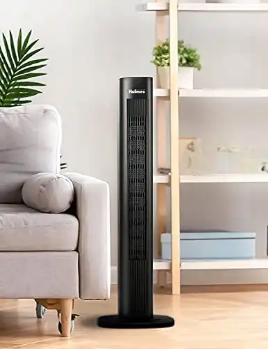 HOLMES 36" Smart WI-FI Connected Tower Fan, Alexa Fan, Voice Control, Oscillation