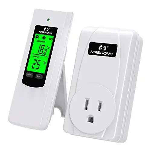 Nashone Wireless Plug in Thermostat, Digital Thermostat Outlet LCD Display