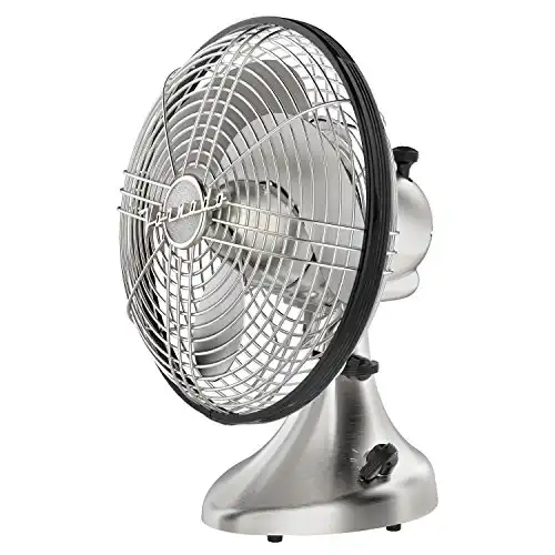 Vornado Room Oscillating Fan, Silver Swan S Brushed Nickel – Small