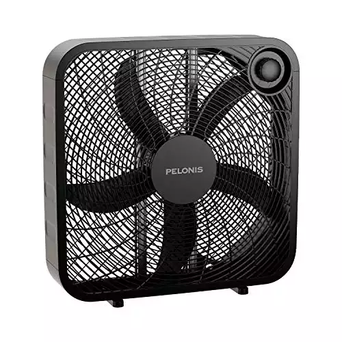PELONIS 3-Speed Box Fan For Full-Force Circulation