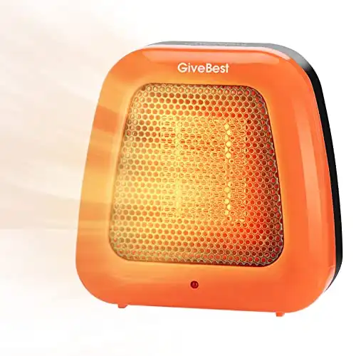 GiveBest Small Electric Space Heater, 400W Low Wattage Personal Heater