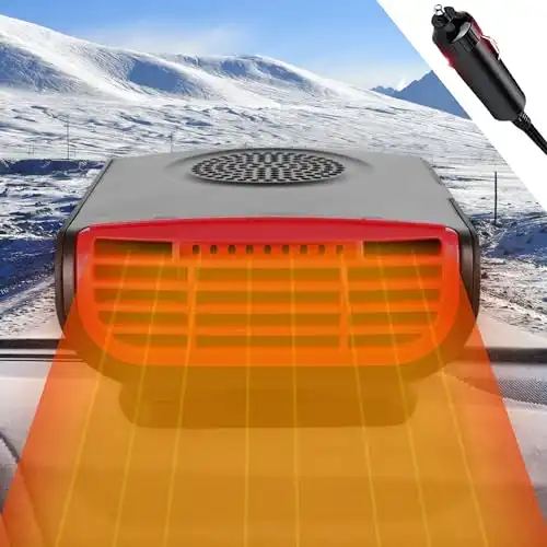 12V Car Heater,150W Portable Car Heater Defroster Fans