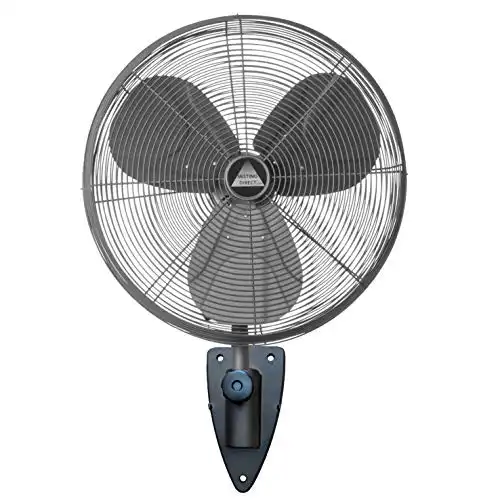 Wet Location Fan w/Designer Wall Mount: 24" Precision Aluminum Blades